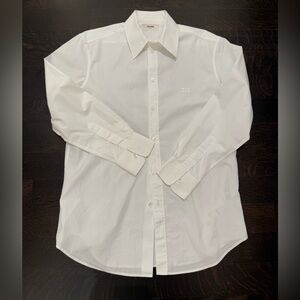 CELINE Women's Tomboy Cotton Poplin Shirt In White Size 36